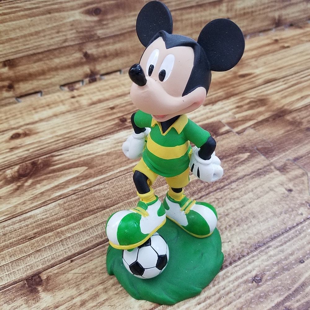 Disney Parks Mickey Mouse Soccer Bobblehead Figurine 2013 Ceramic